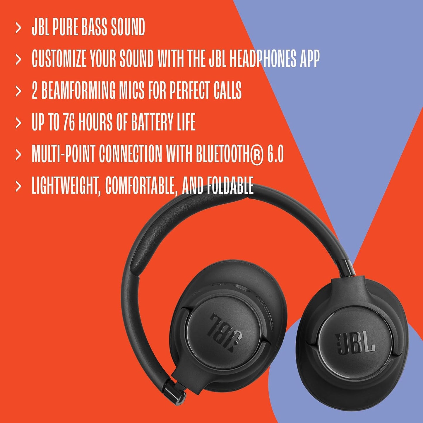 JBL Tune 730BT - Auriculares inalámbricos Bluetooth 6.0 con potente...