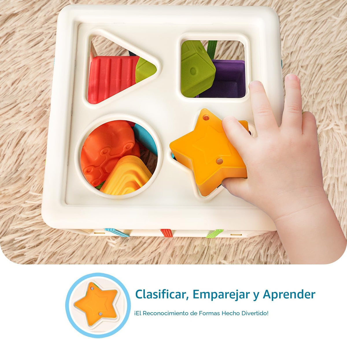 LiKee Juguetes Montessori para niños de 1 año y más, clasificador d...