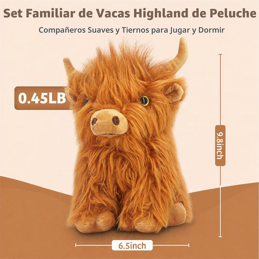 Marysun Peluche de vaca de las Highlands para niños no apto para mi...
