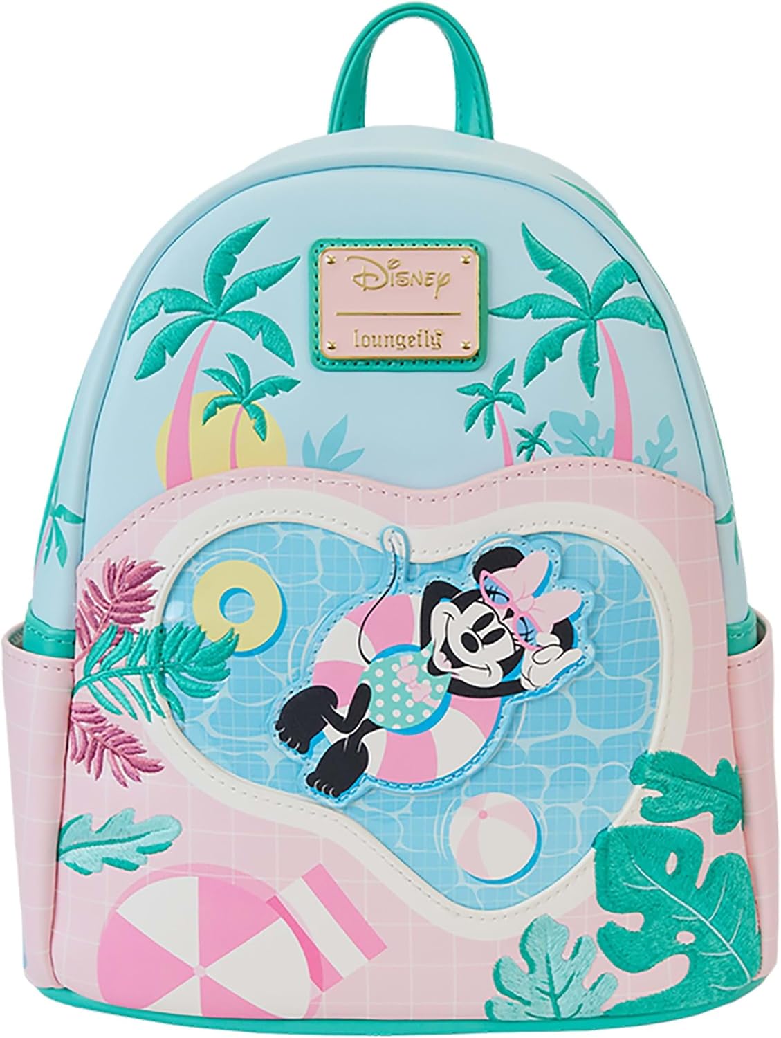 Loungefly Disney Minnie Vacation Style Mini Mochila Junto A La Pisc...