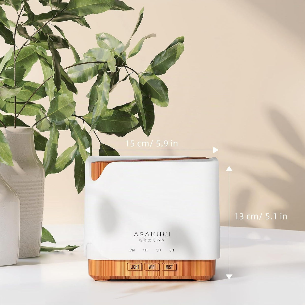 ASAKUKI Difusor de Aceites Esenciales Humidificador Smart WiFi 23.7...