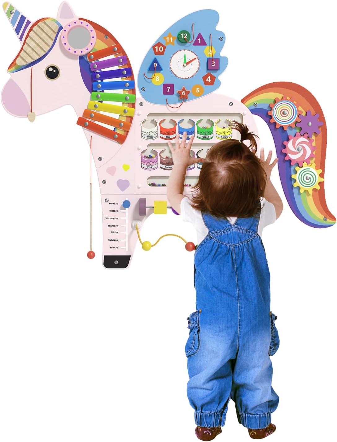 Panel de Pared Sensorial de Unicornio para Niños - Paneles de Table...