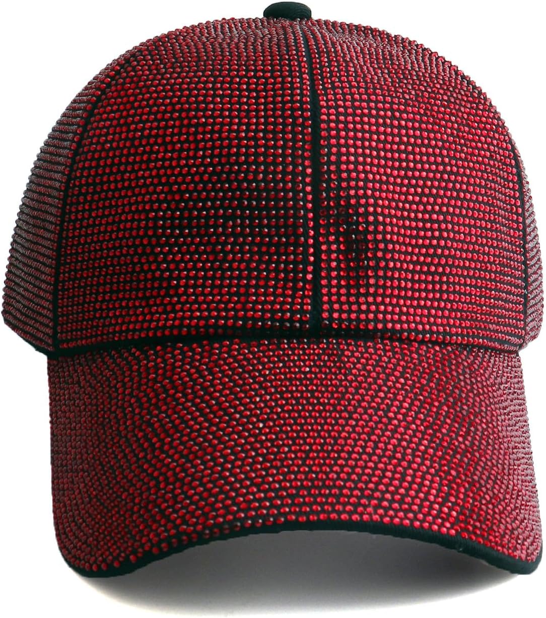 Gorra de béisbol ajustable para mujer, con diamantes de imitación b...