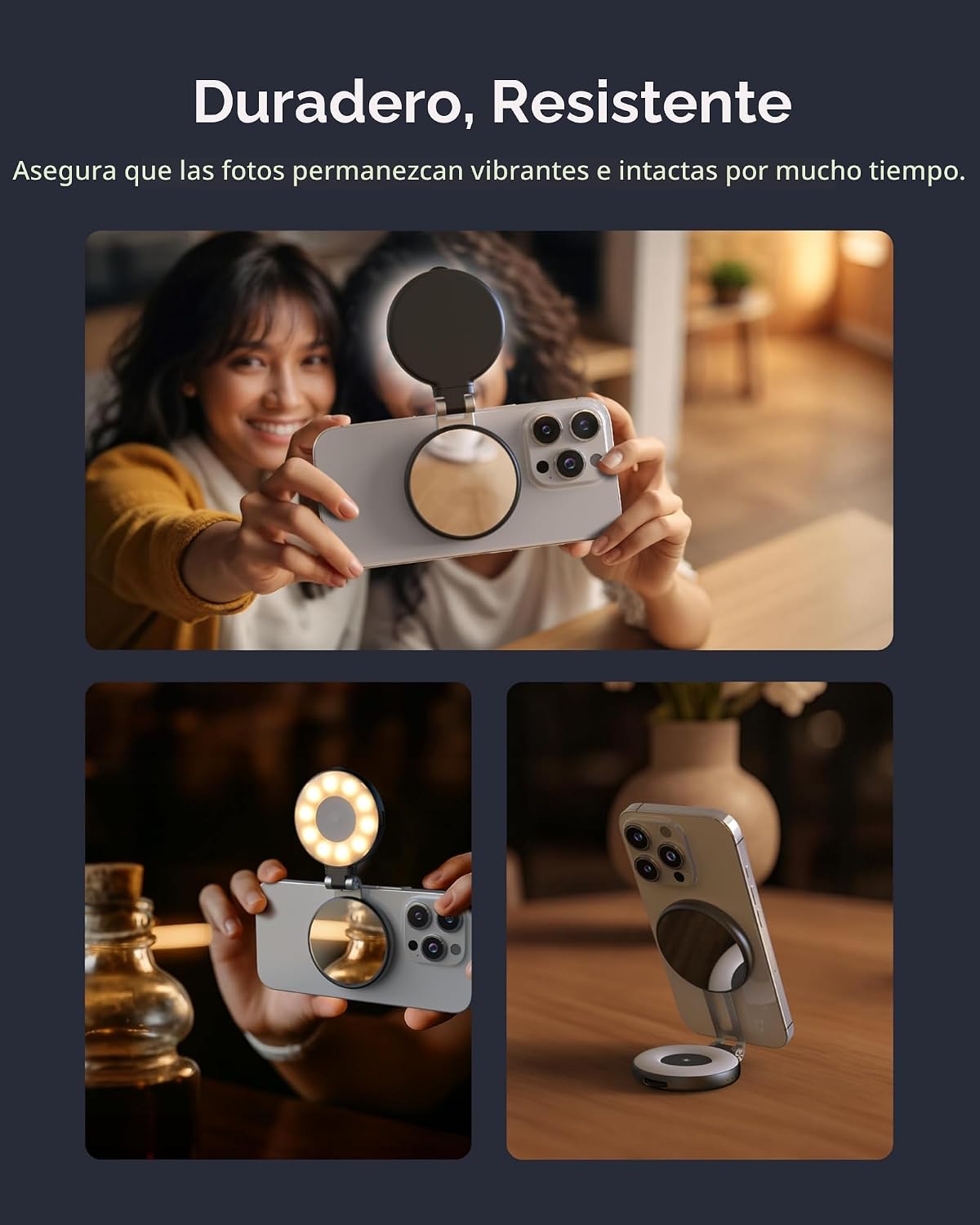 TELESIN C03 - Luz magnética para selfie de belleza para teléfono, c...