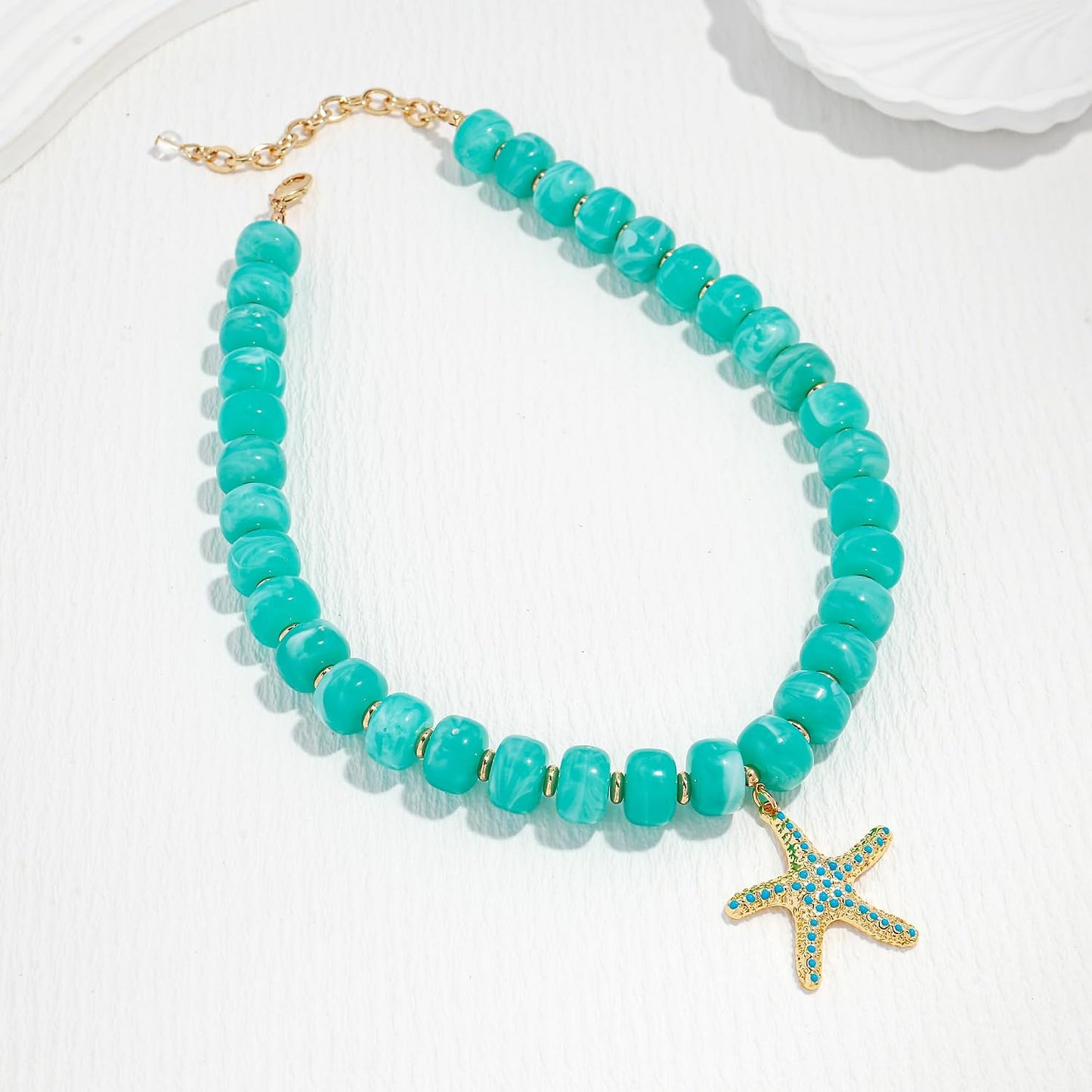 WOWORAMA Collar de playa de verano para mujer, coloridos collares d...
