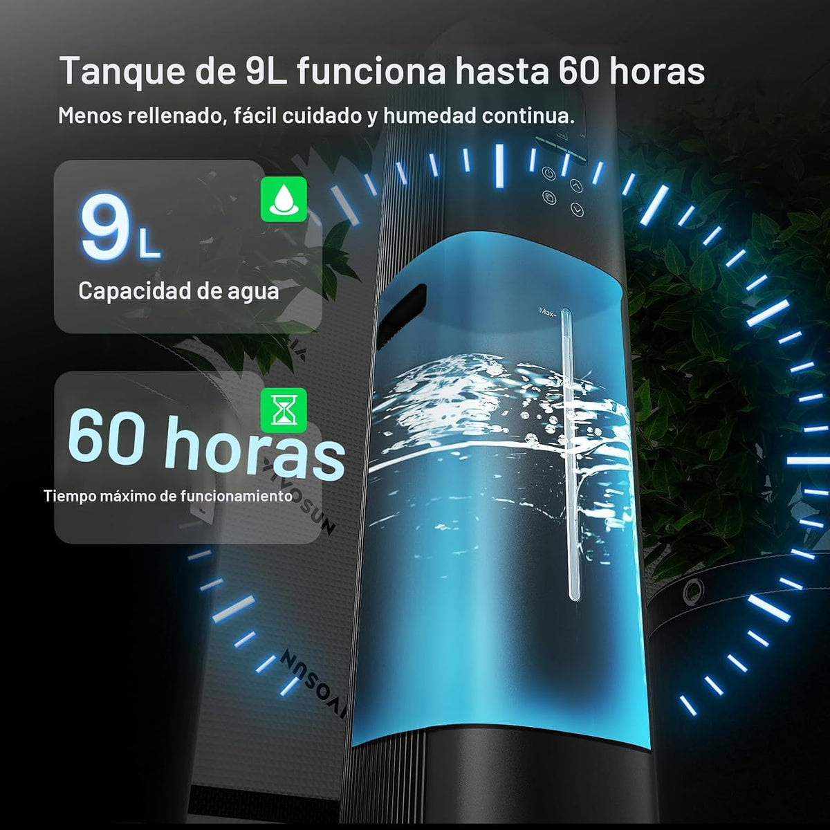 VIVOSUN AeroStream H09 Humidificador Inteligente Wi-Fi, Humidificad...