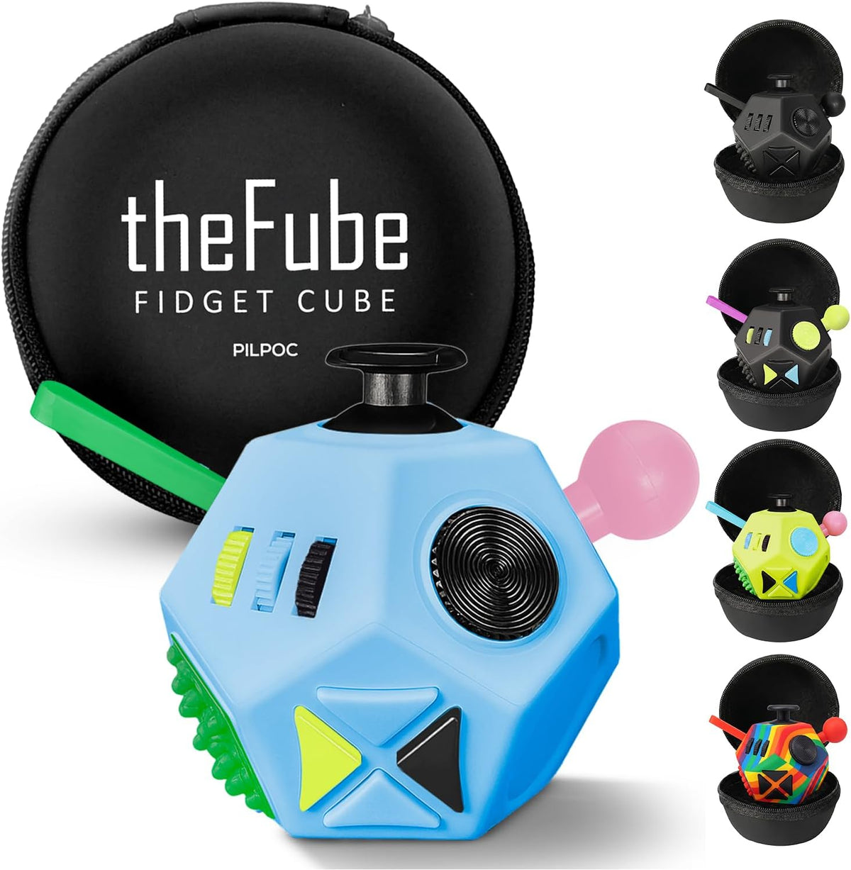 PILPOC theFube Cubo Fidget con 12 lados - Juguetes prácticos para l...