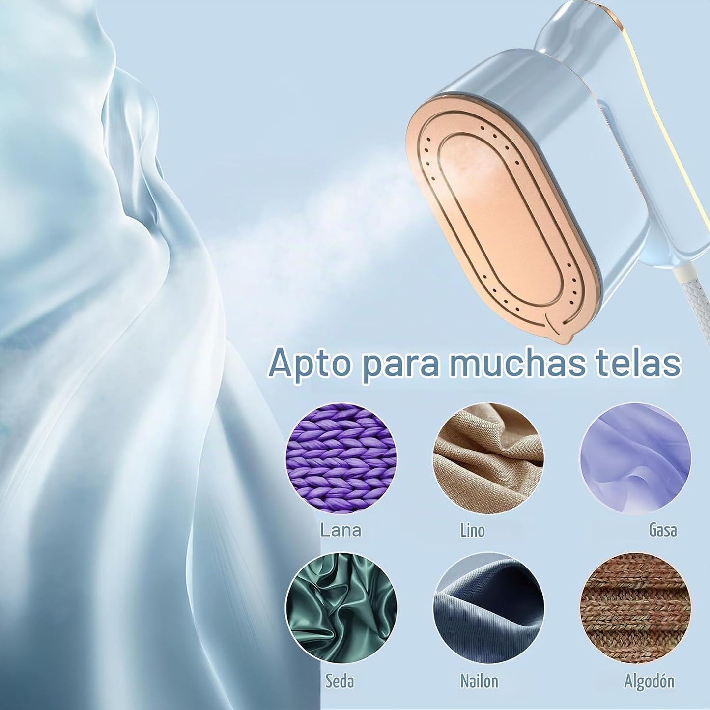 Plancha de Vapor de Viaje para Ropa Mini - Máquina de Planchar Port...