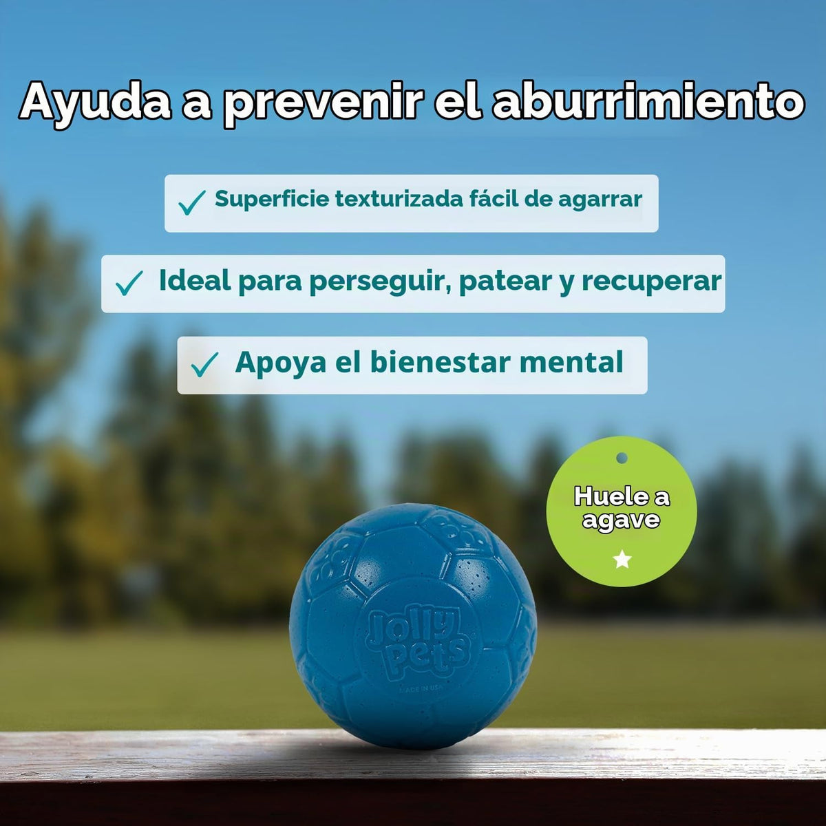 Juguete para perros Jolly Pets gran pelota de fútbol flotante y reb...