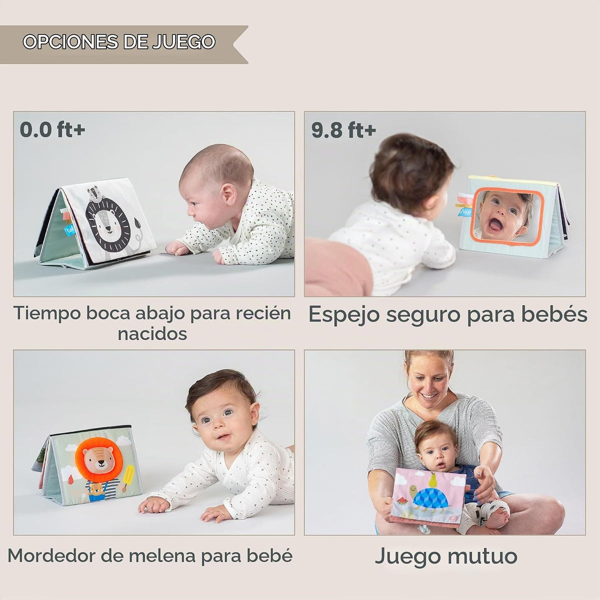 Taf Toys Savannah - Libro de actividades suave con sonido crujiente...
