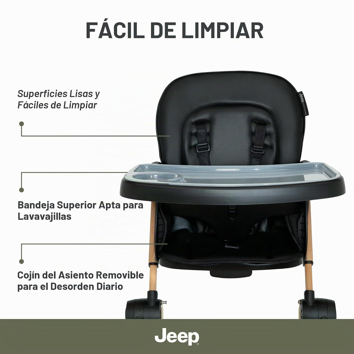Delta Children - Silla alta de viaje compacta Jeep Dune - Plegable...