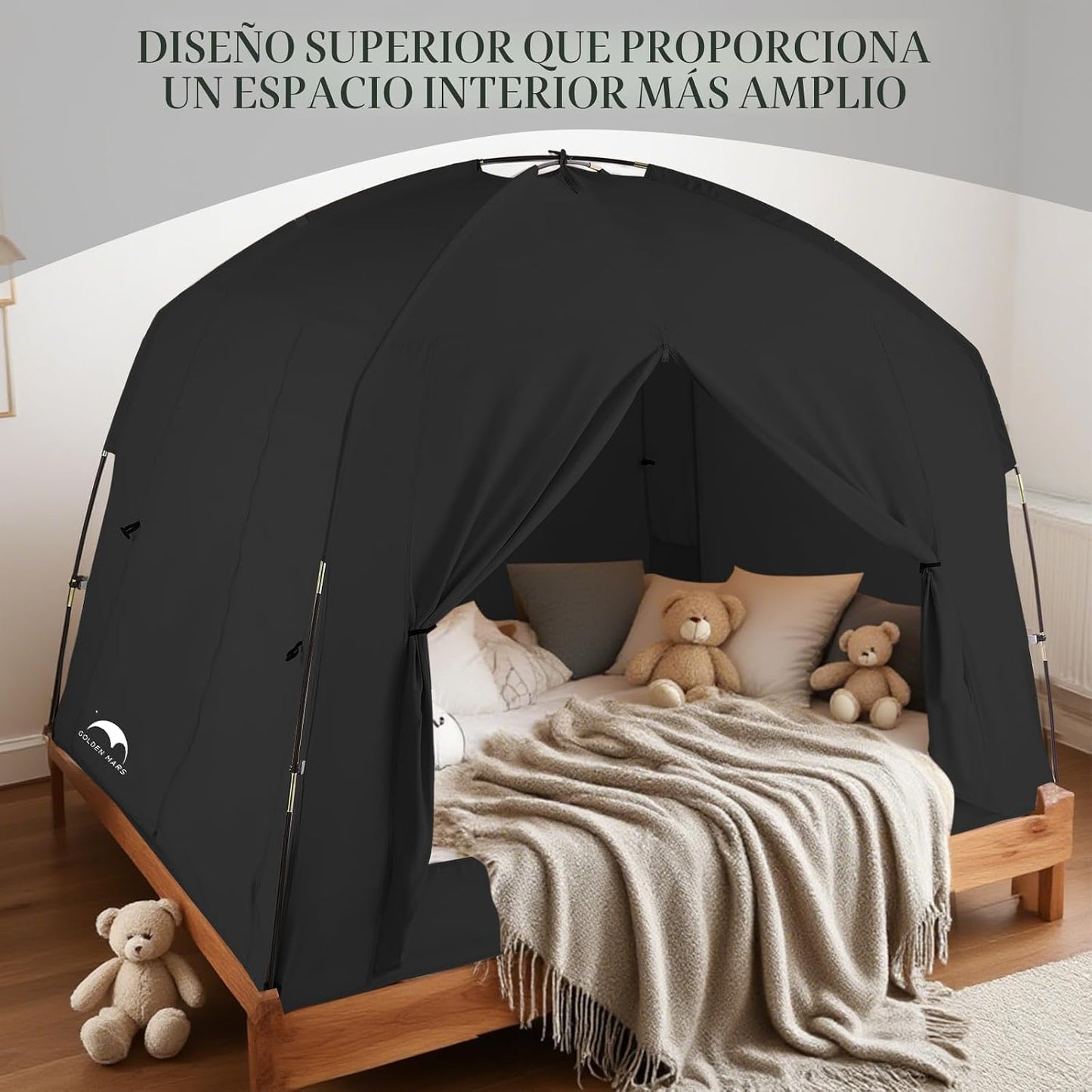 Tienda de campaña de cama matrimonial para niños y adultos, tiendas...