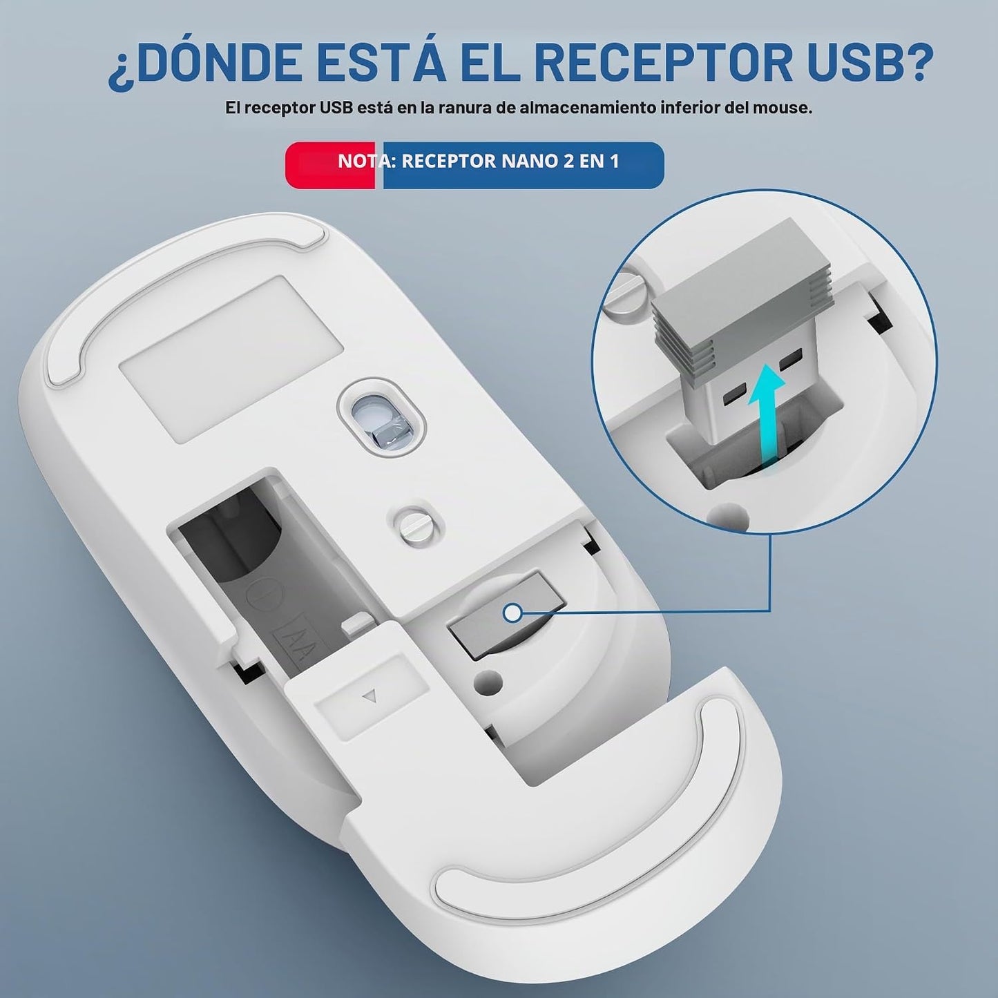 JOYACCESS Combo ergonómico de teclado inalámbrico y ratón, teclado...