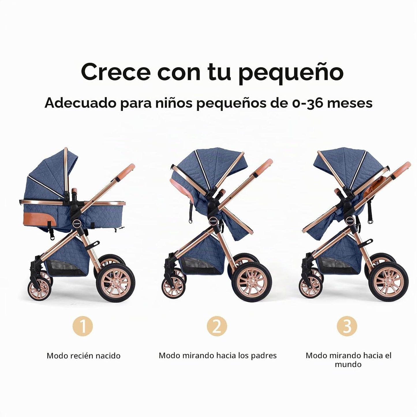 Cochildor DuraFlex - Cochecito de bebé 2 en 1, cochecito de viaje p...