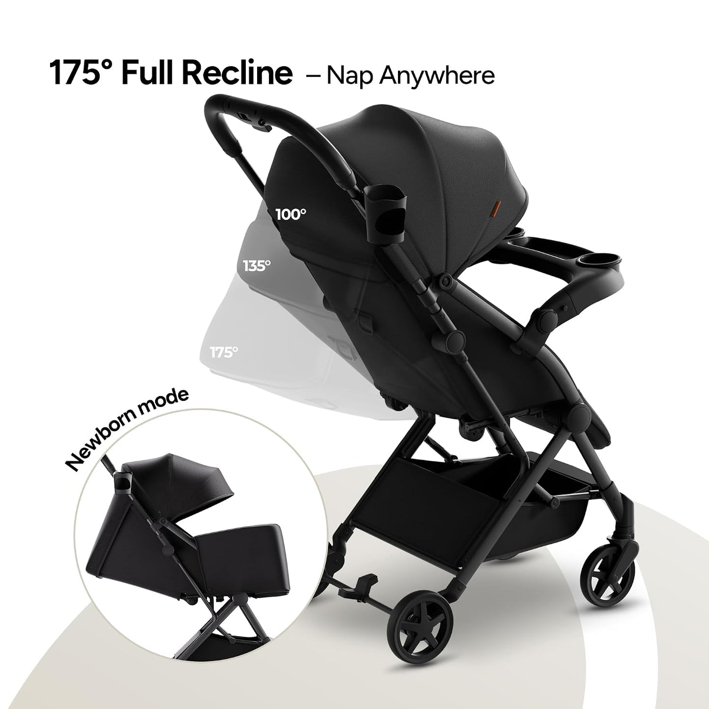 Mompush Lithe V2 - Cochecito de viaje ligero, compacto y plegable c...