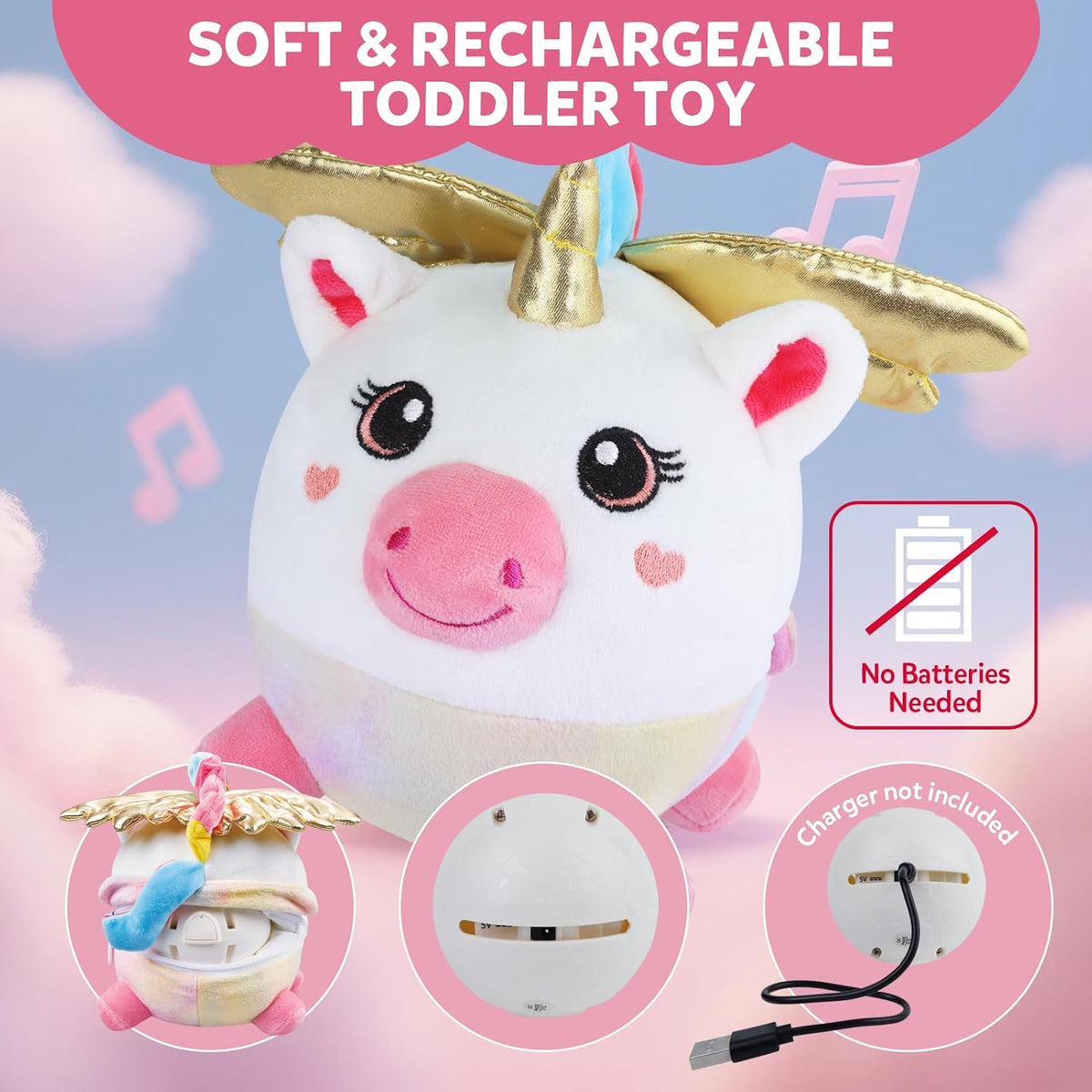 CuteZone Juguetes para bebés de 6 a 12 meses - Juguete musical de u...