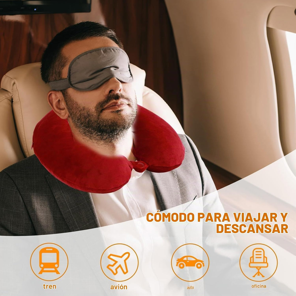 Far win Almohada de viaje, almohada de cuello en forma de U 100% de...