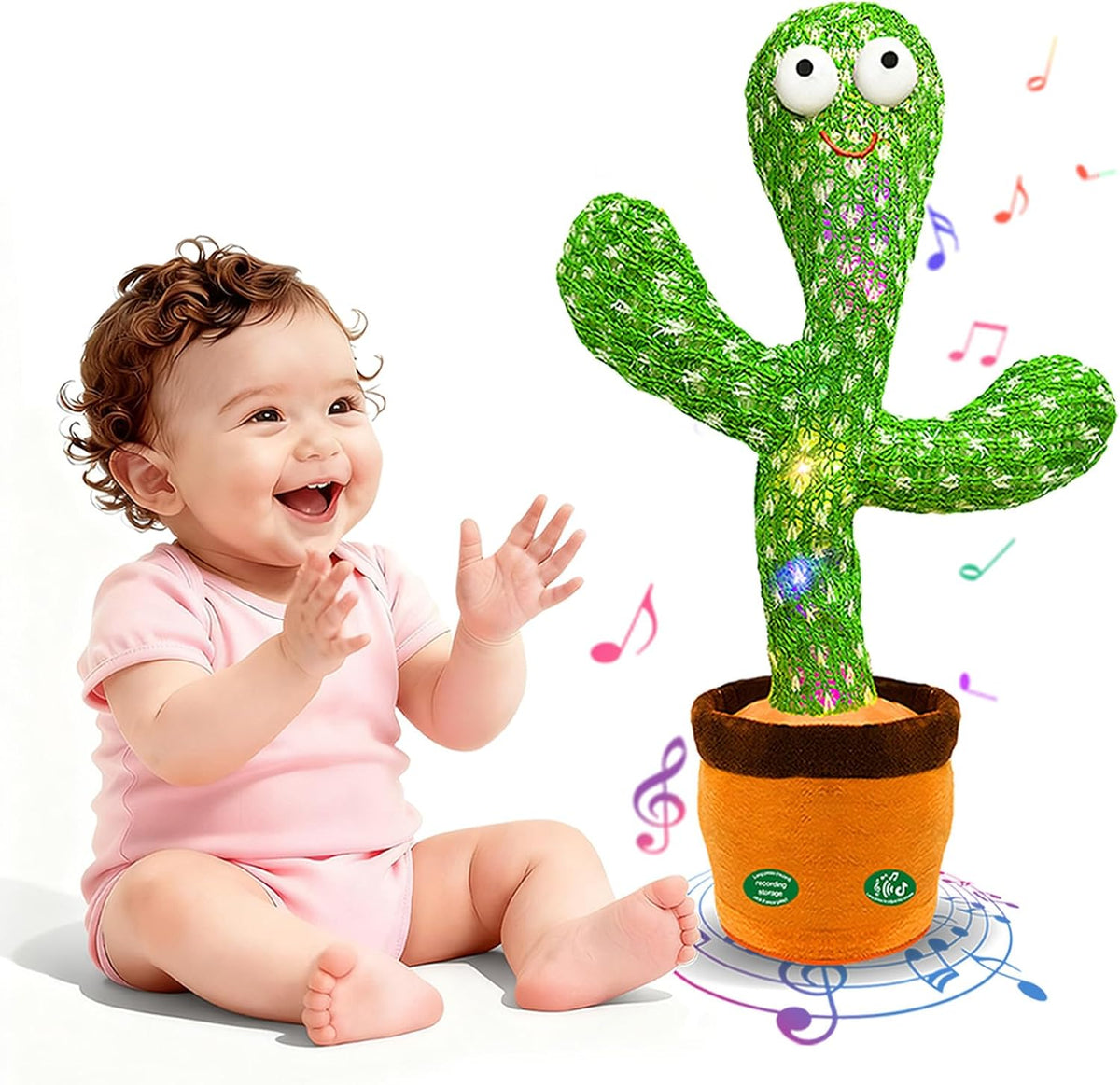 Hunfur Juguete interactivo de cactus parlante que baila, repite lo...