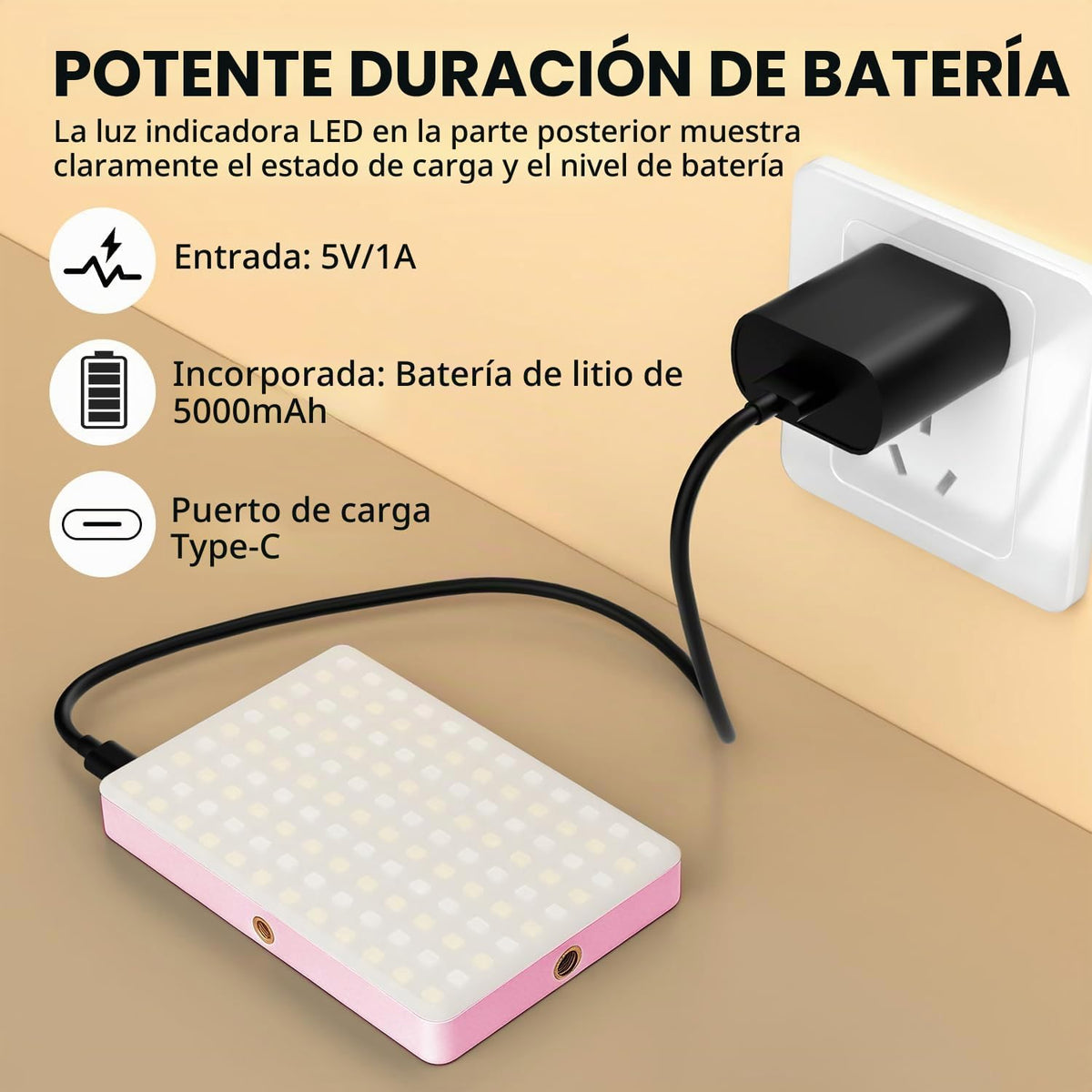 Luz de selfie de 120 LED para iPhone, luz de teléfono portátil con...