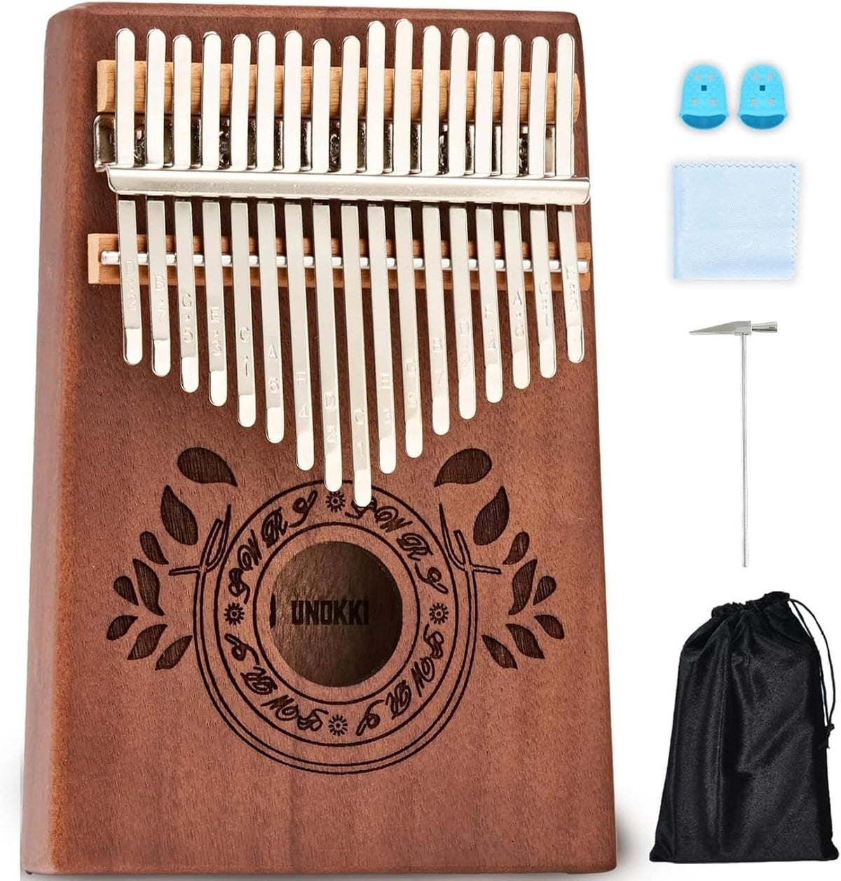 UNOKKI Piano de Pulgar Kalimba de 17 Teclas - Instrumento de Percus...