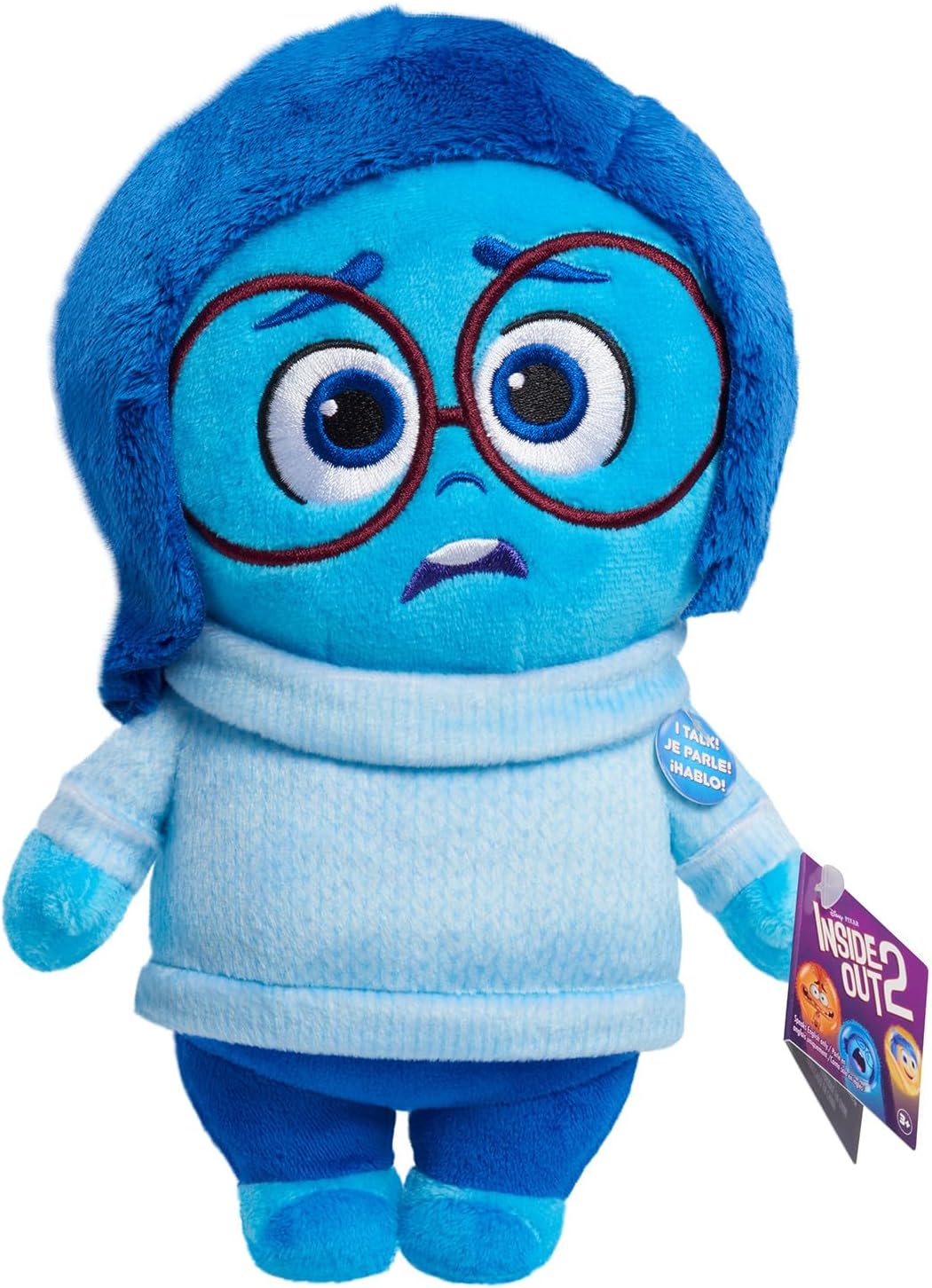 Inside Out 2 Talk It Out - Peluche pequeño, tristeza, juguetes para...