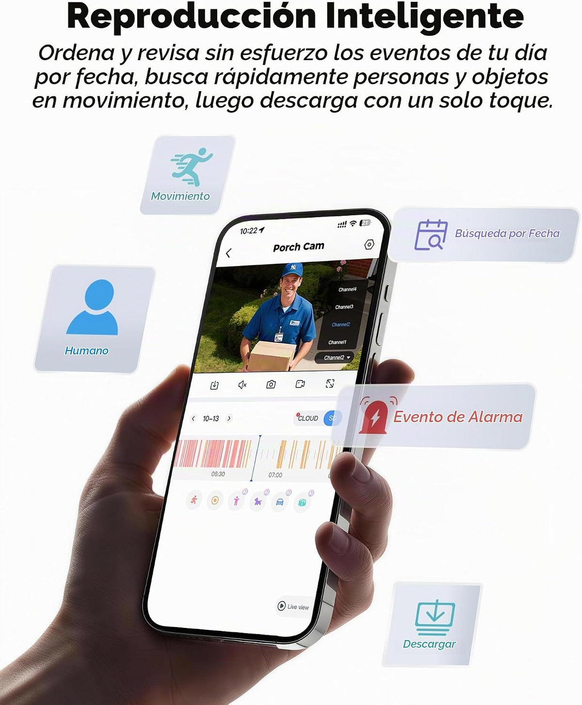 Cámaras de seguridad inalámbricas de 4MP para exteriores, sin suscr...