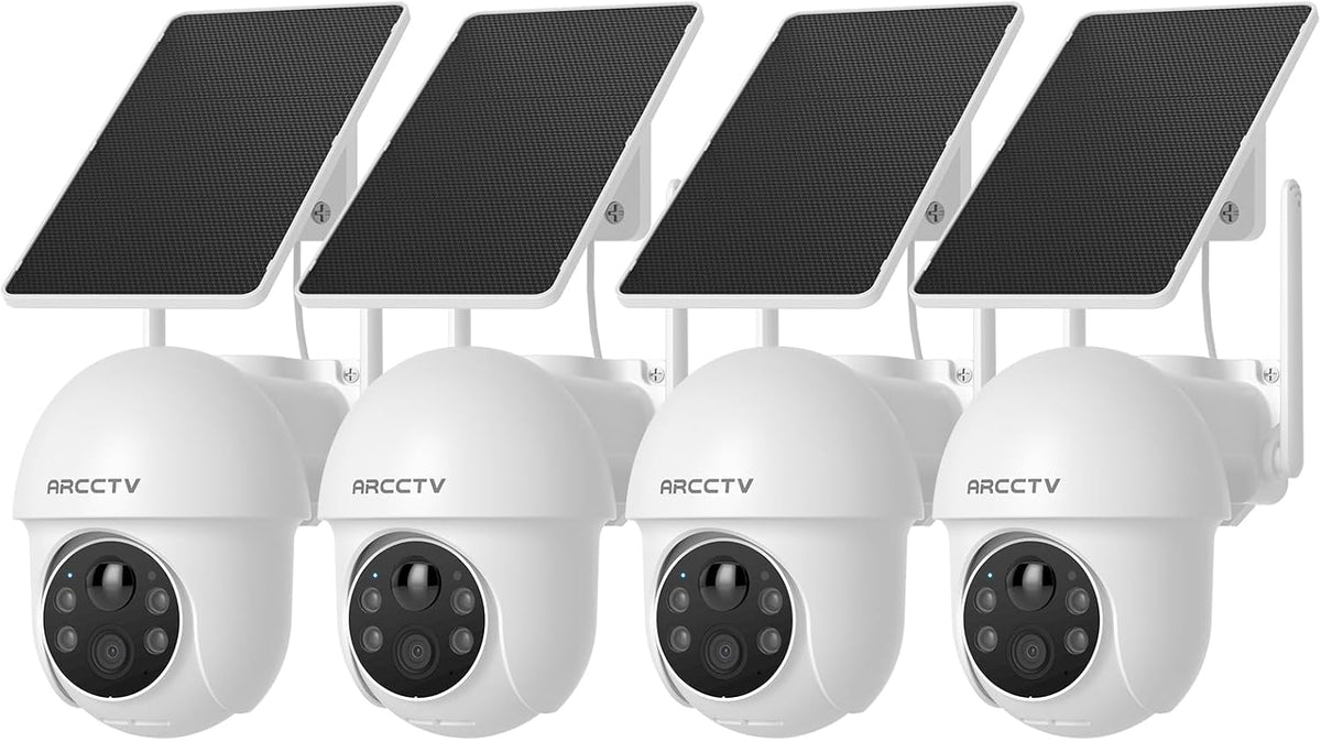 ARCCTV Cámaras de Seguridad Inalámbricas para Exteriores WiFi Solar...