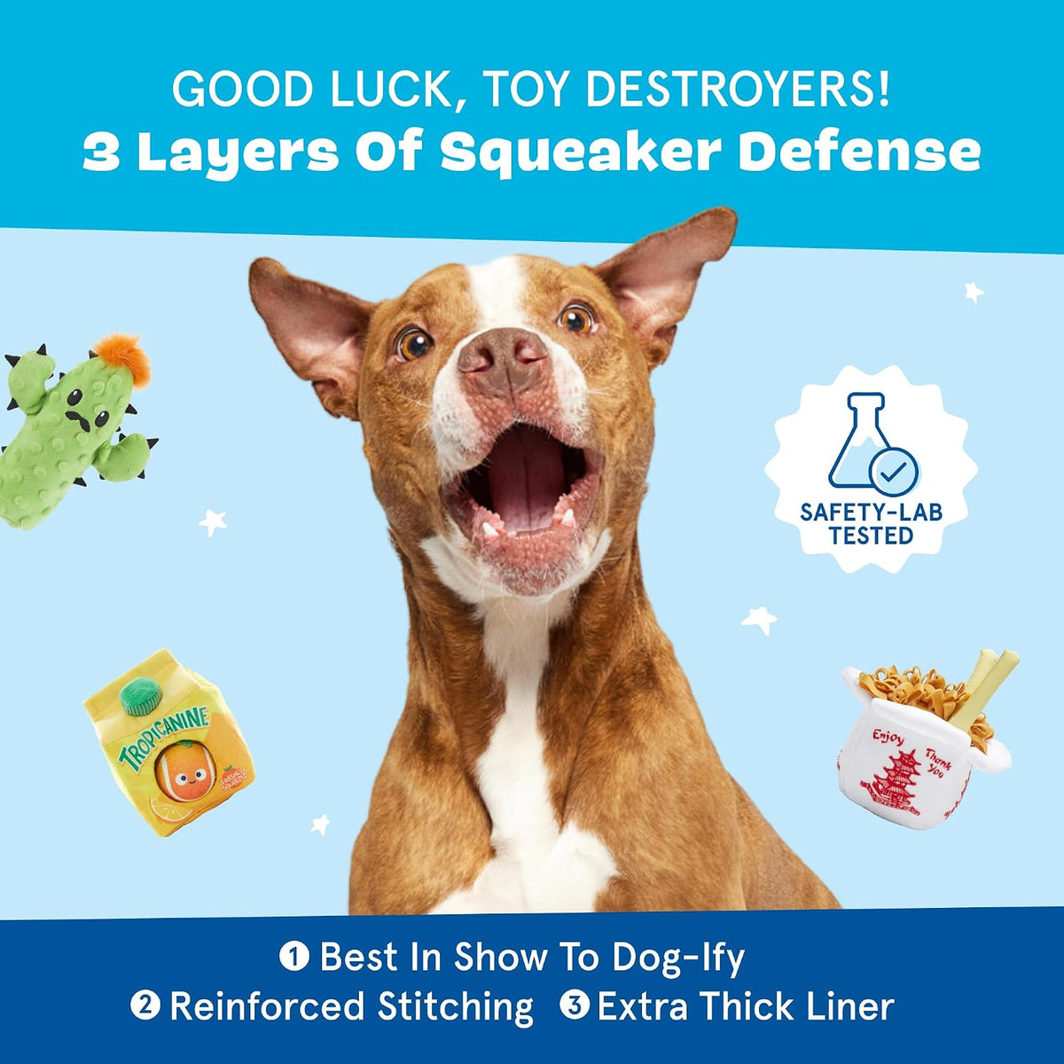BarkBox Them Apples Juguete de peluche interactivo 3 en 1 para perr...