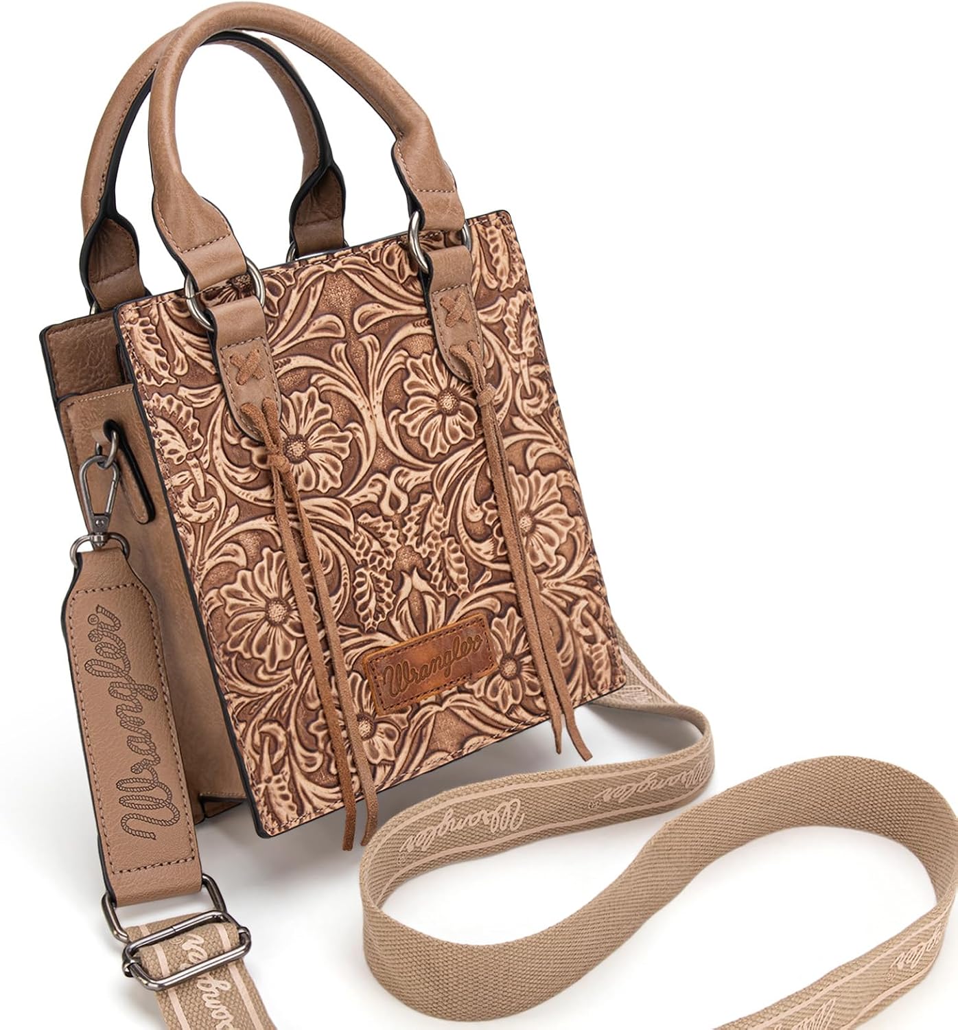 Wrangler Bolso Cruzado en Relieve para Mujer con Asa Superior, Bols...