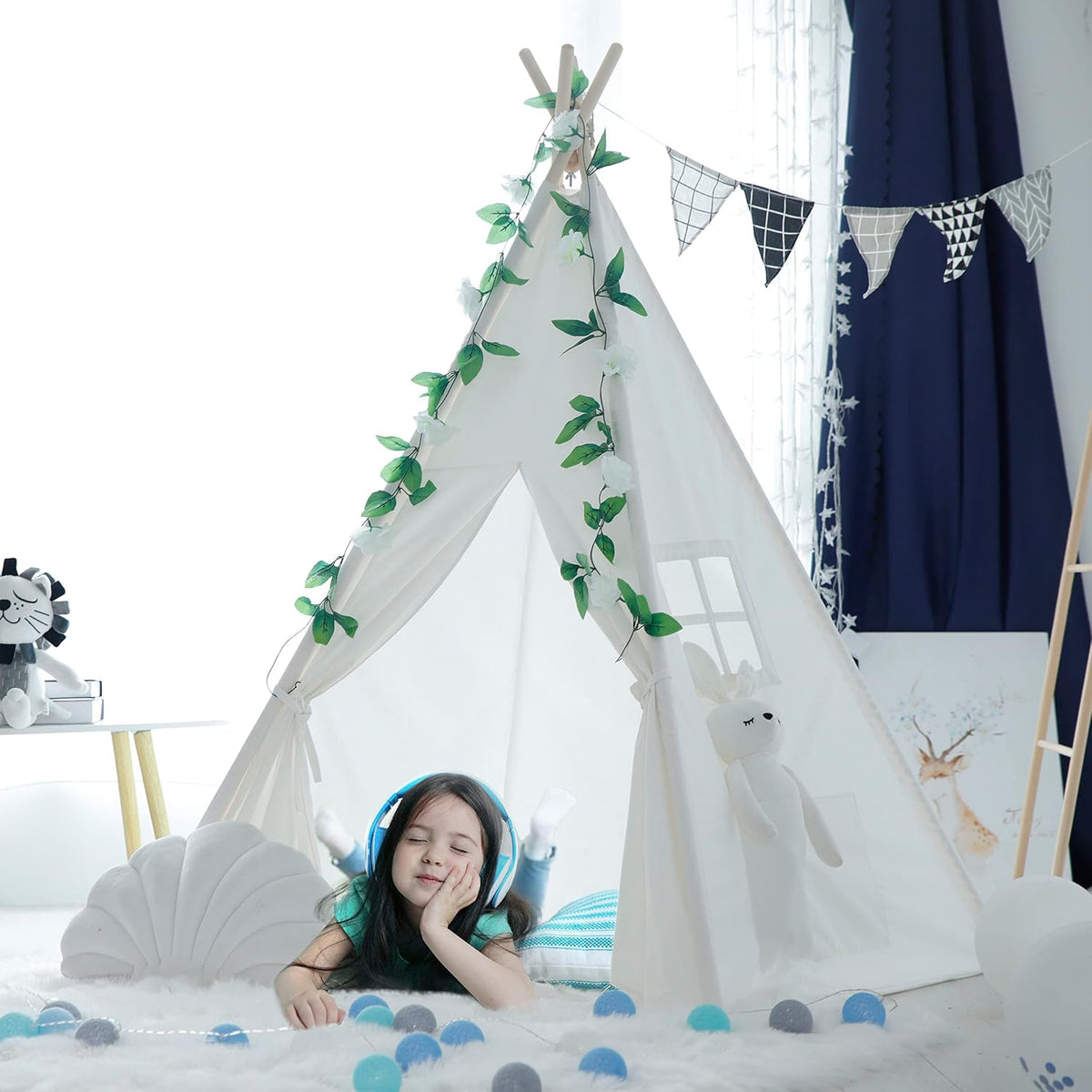 RongFa Tienda de campaña tipi para niños, tienda de campaña portáti...