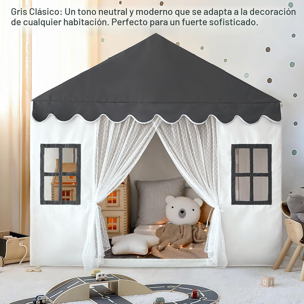 Tienda de campaña para niños con alfombrilla acolchada, tienda de c...