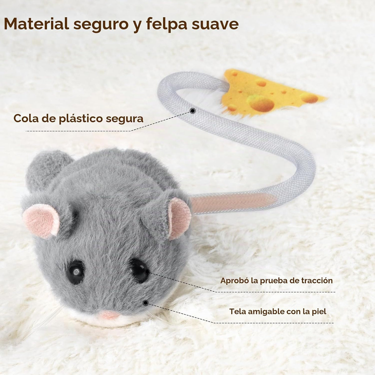 Migipaws MigiMouse - Juguete interactivo para gatos con rodamiento...