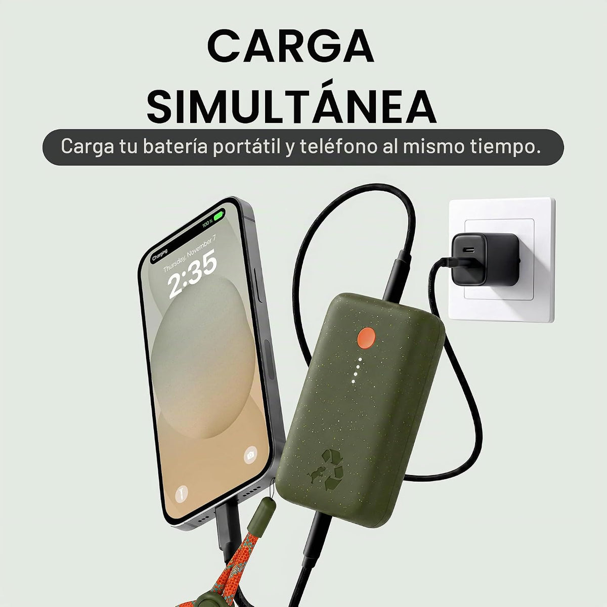 Nimble Champ Cargador Portátil, Banco de Energía de 10,000mAh Carga...