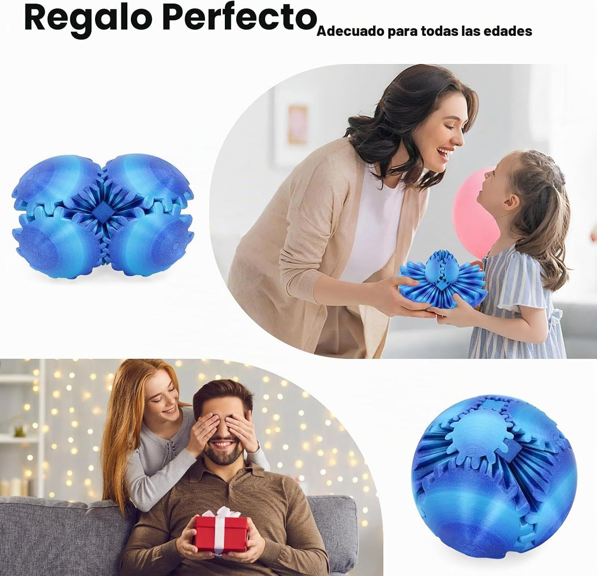 Cubo Juguete Fidget Bola de Engranajes Impreso en 3D, Juguetes Fidg...