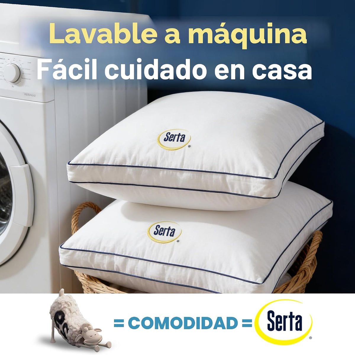 Serta Hotel Collection - Juego de 2 almohadas de cama tamaño Queen\...