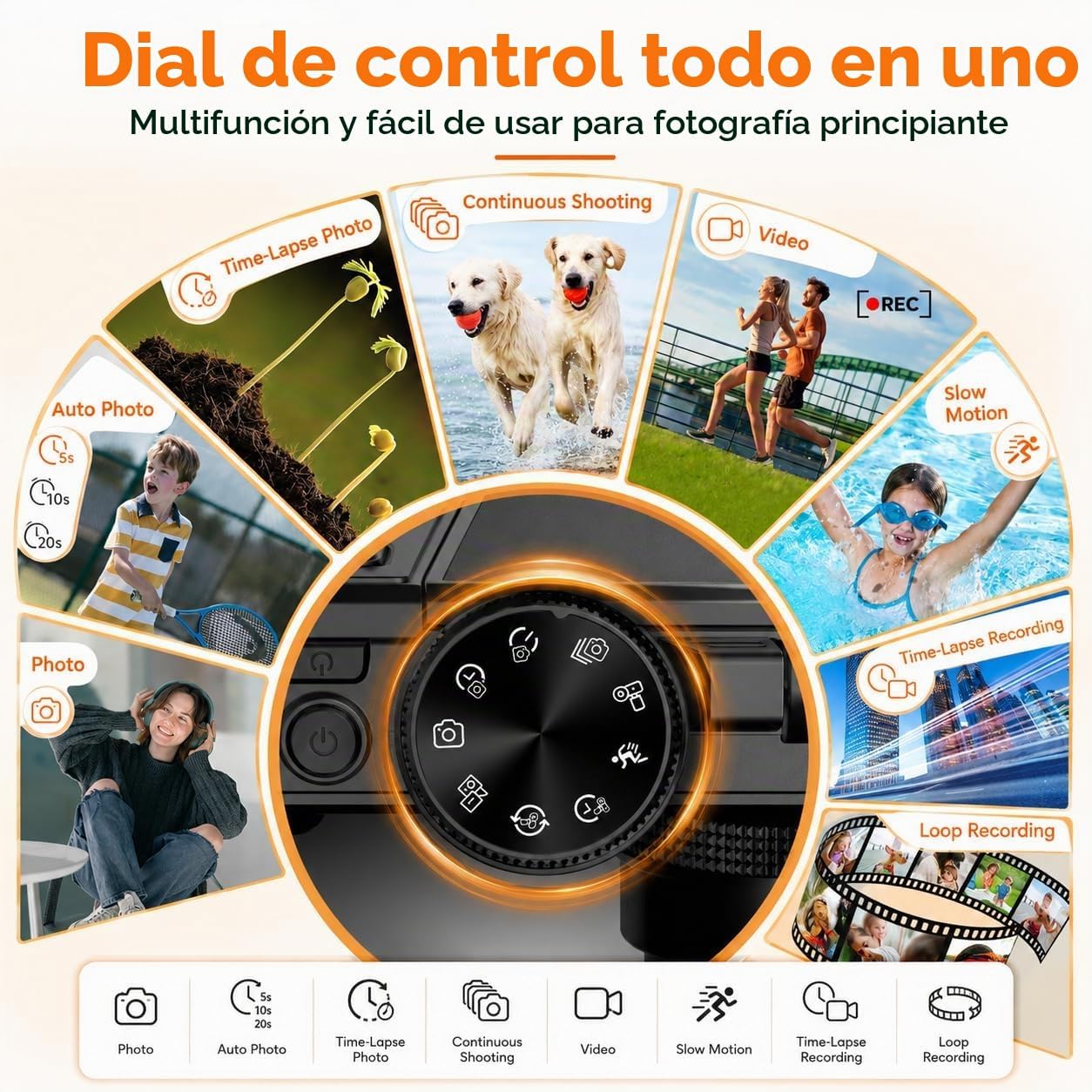 Cámaras 4K para fotografía, cámara de vlogging digital de 64MP para...