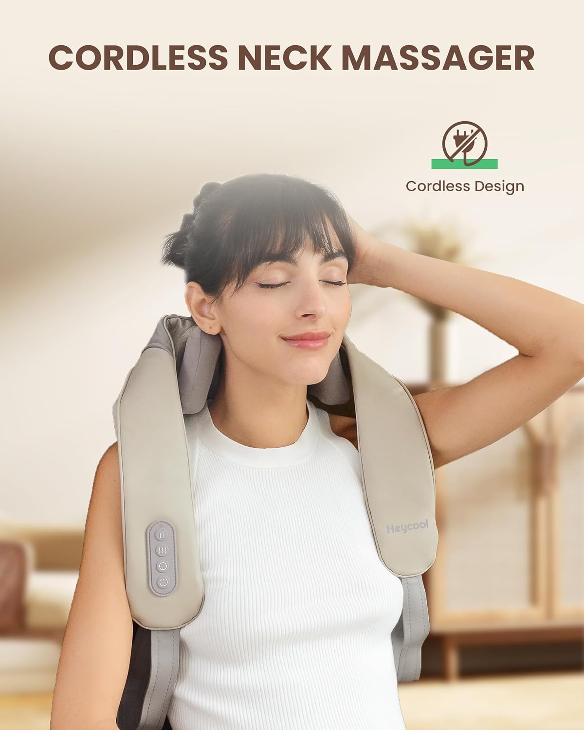 Heycool Masajeador de cuello y hombros con calor, regalo para hombr...
