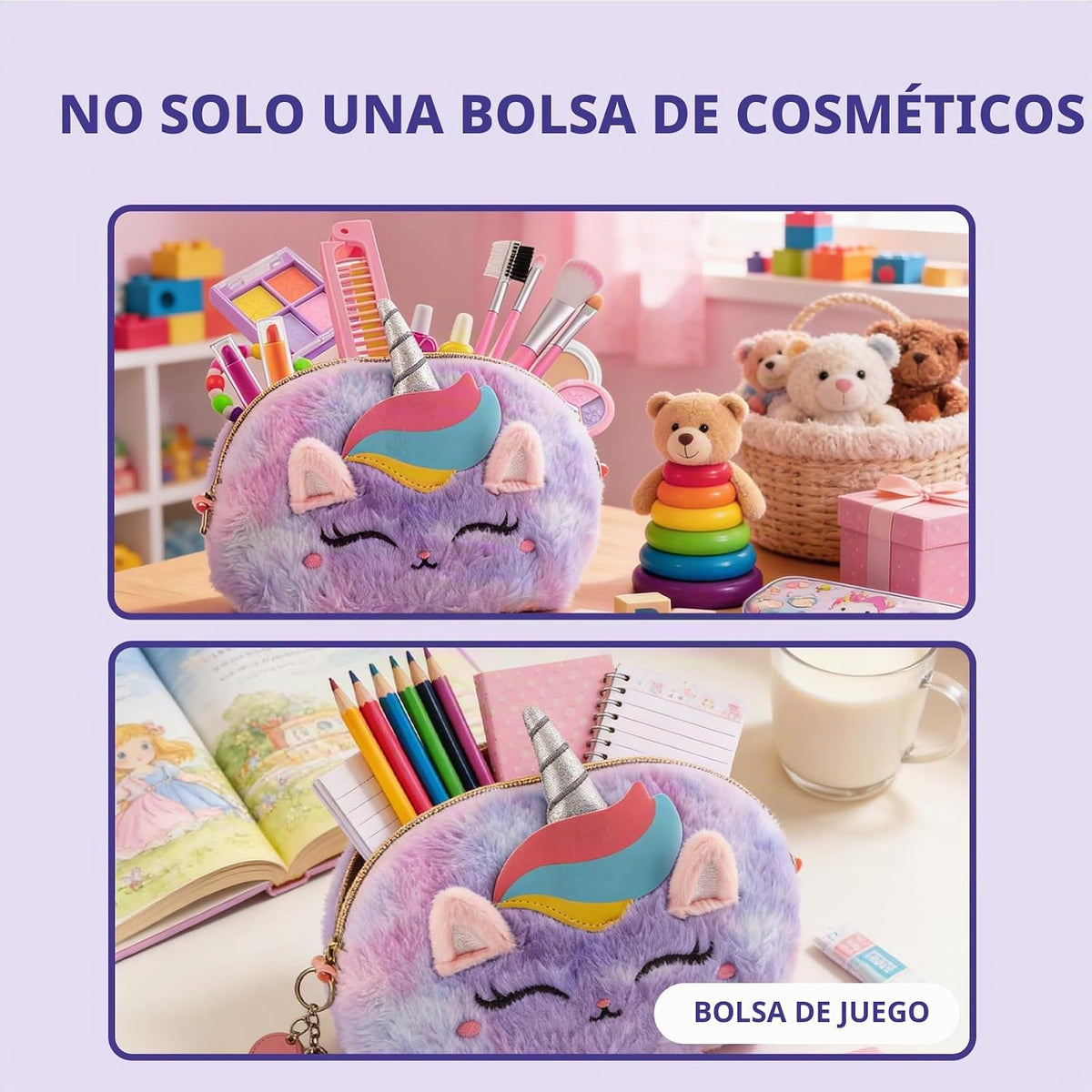 20 piezas de maquillaje real para niñas de 3 a 11 años, bolsa de un...