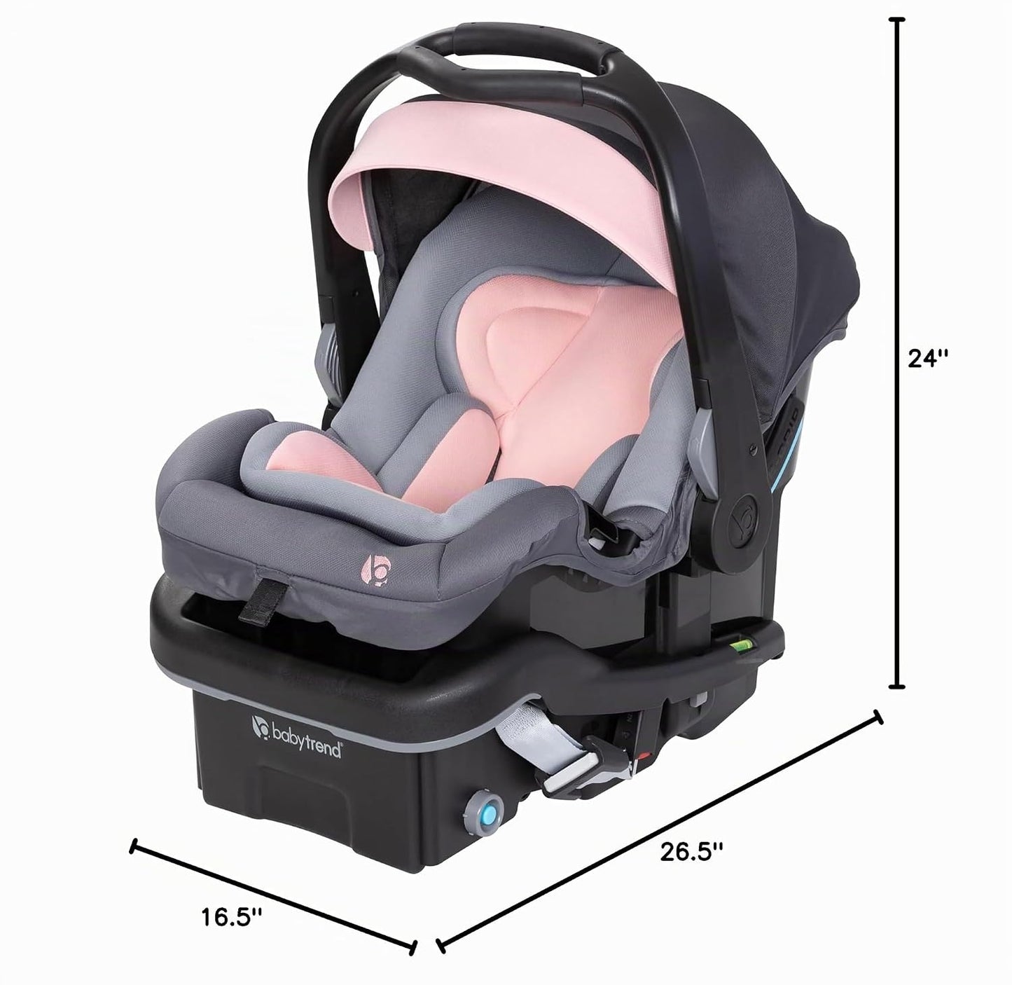 Baby Trend Asiento de coche infantil Secure-Lift, color rosa Madrid