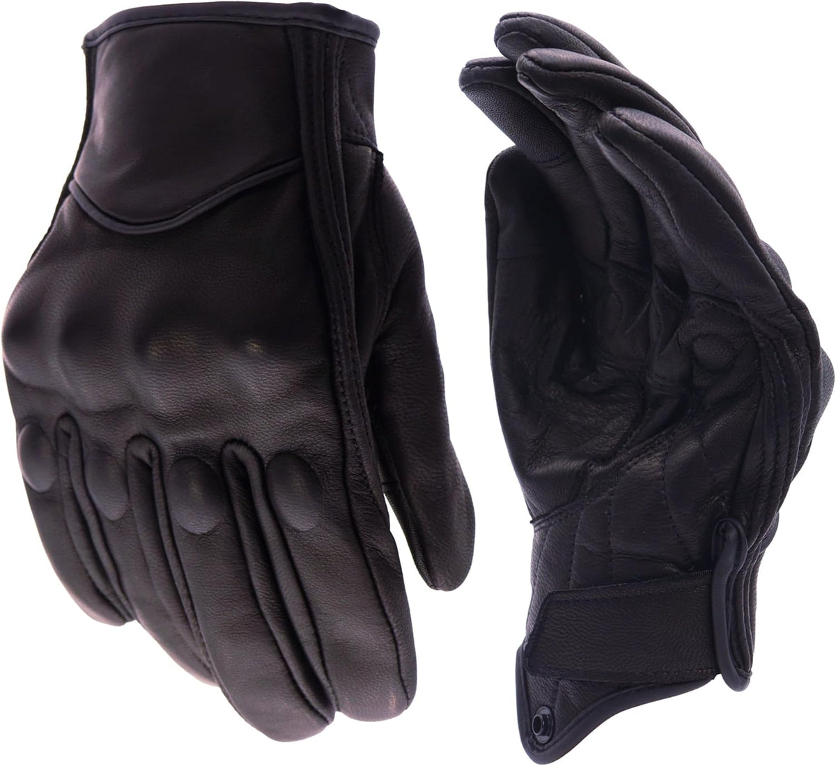 shamofeng Guantes de cuero para motocicleta con pantalla táctil de...