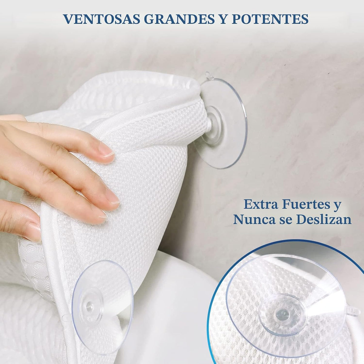 Almohada de baño, almohadas de baño de lujo para soporte de cuello...