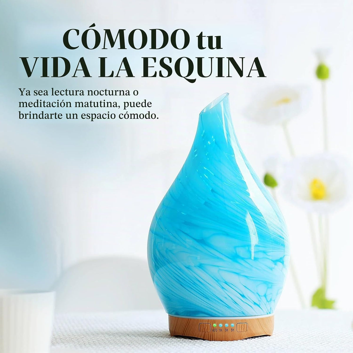 Porseme Difusor de aceite esencial de 9.5 fl oz, difusor de aire de...