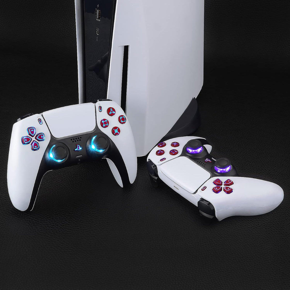 eXtremeRate Símbolos clásicos rojo escarlata D-pad Thumbstick Opció...