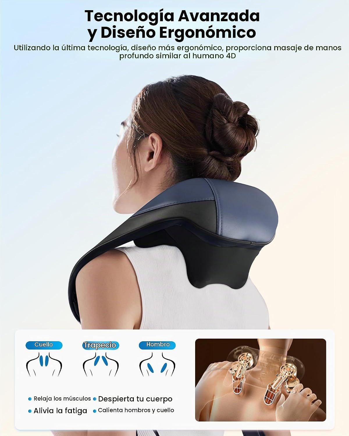 COMFIER 2026 Masajeador inalámbrico 4D para cuello y hombros, HSA e...