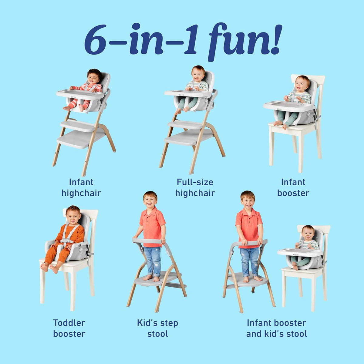 Graco EveryStep - Silla alta 6 en 1, para bebés y niños pequeños, s...