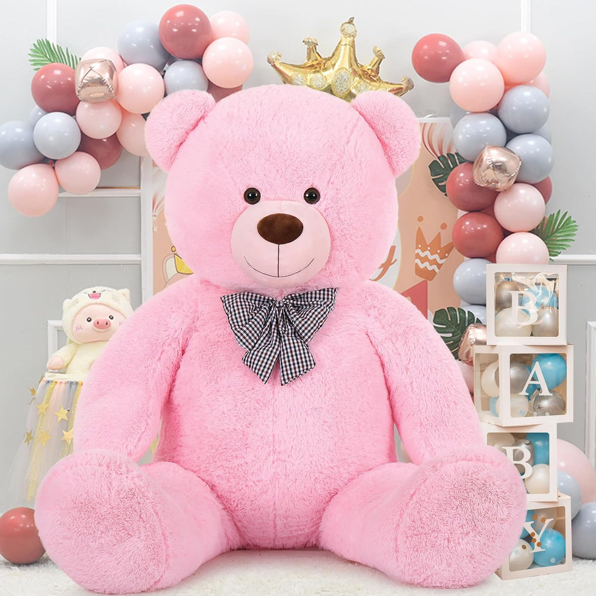 MaoGoLan - Oso de peluche gigante rosa de 6 pies de altura, tamaño...
