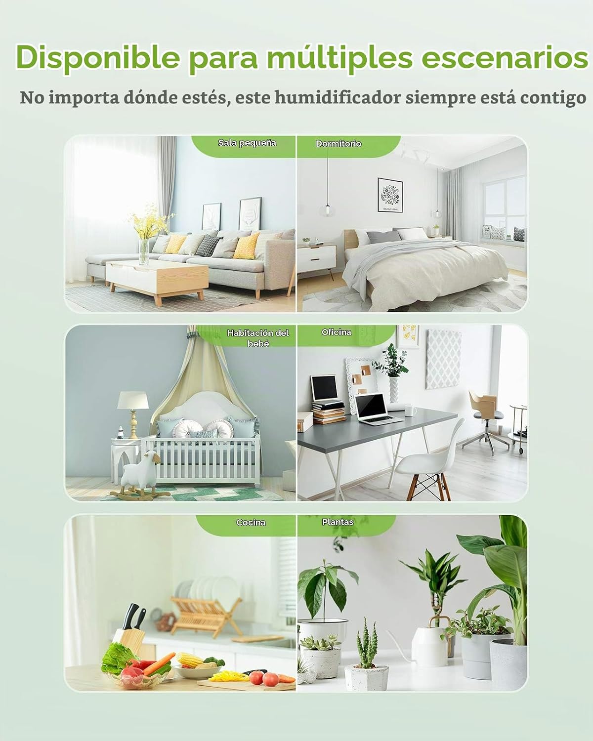 MegaWise Humidificadores de niebla fría de escritorio para dormitor...