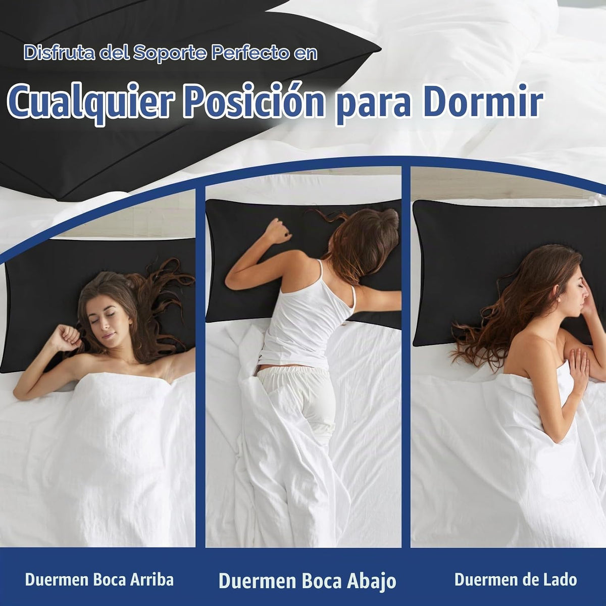 Higoom Almohadas de cama de tamaño estándar para dormir, 4 unidades...