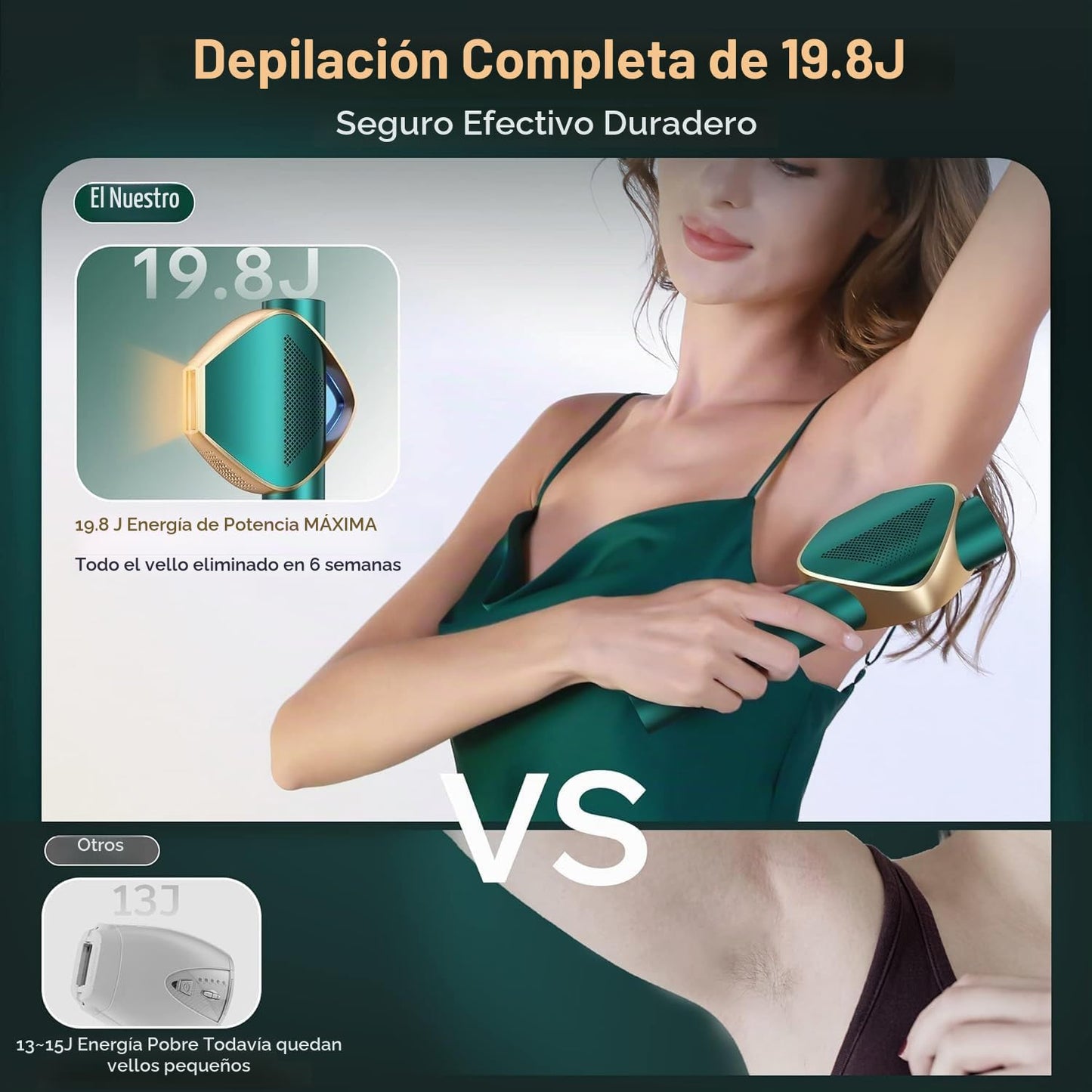 Depilación láser IPL para mujeres y hombres, resultados de larga du...