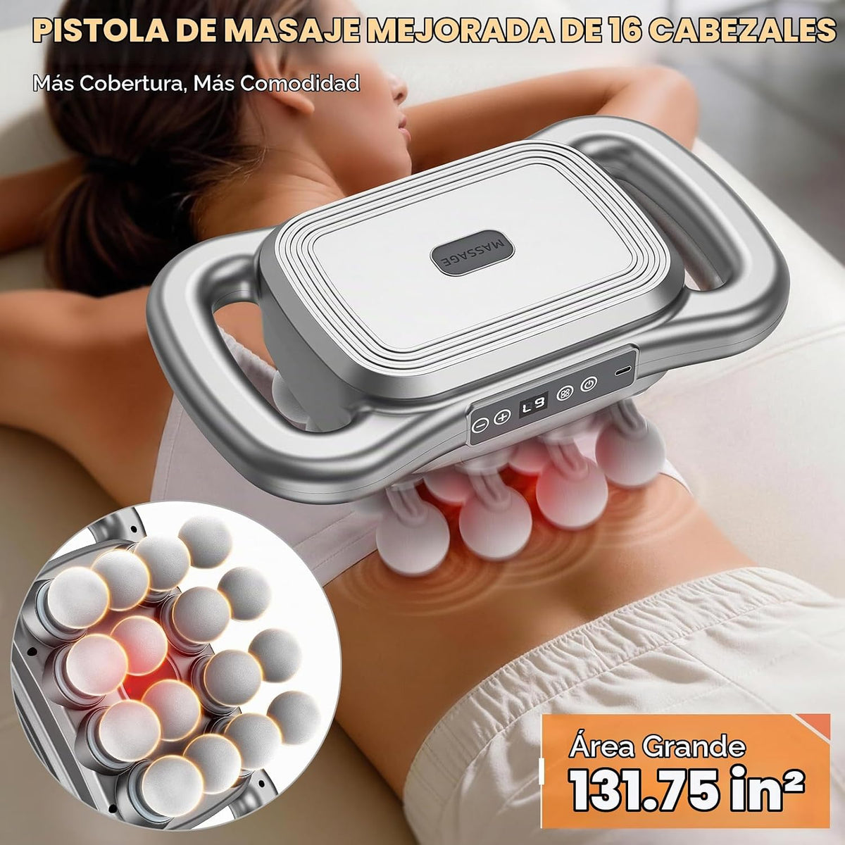TenSine Juego de 16 pistolas de masaje de cabeza, masajeador de per...